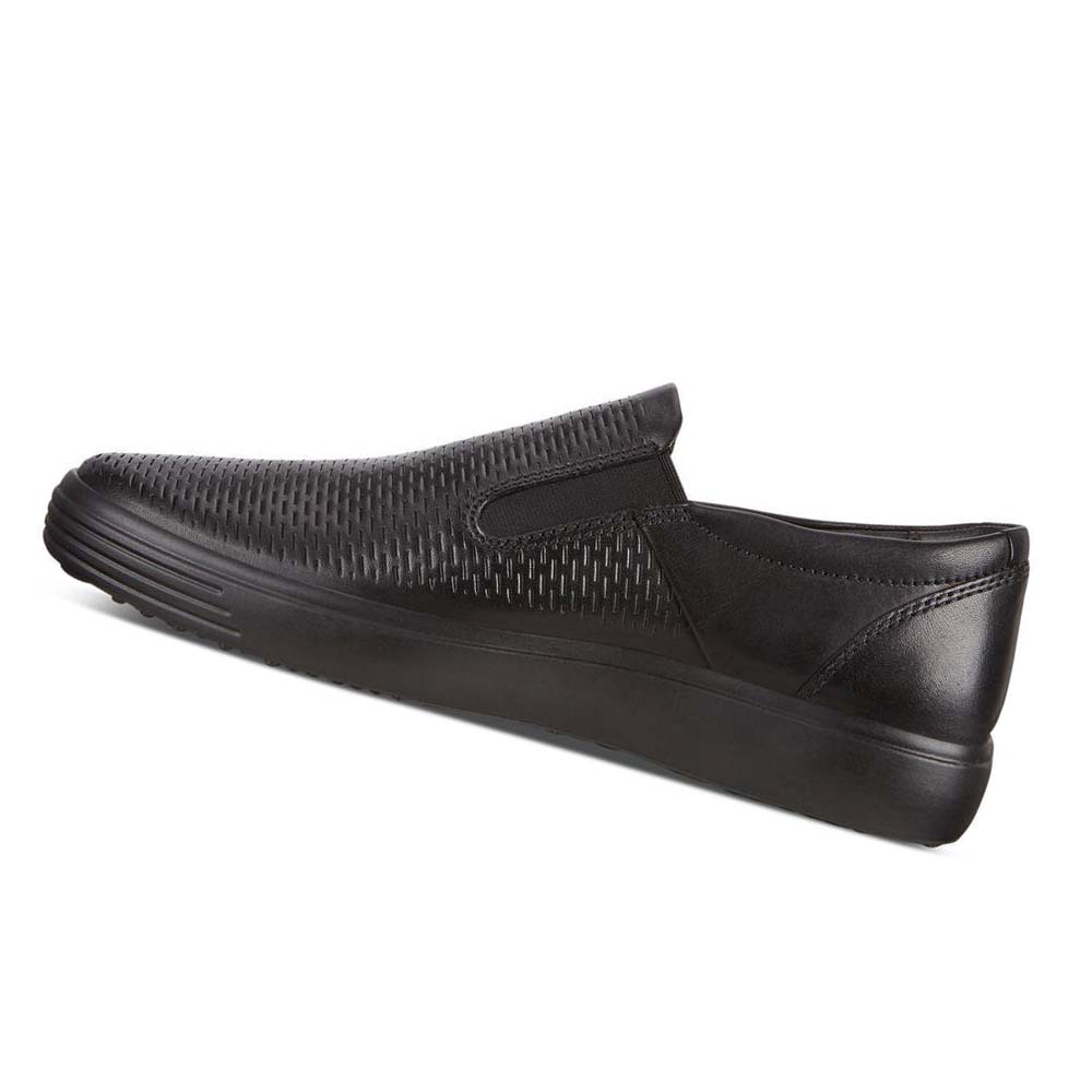 Ecco Soft 7 Slip-on Joggesko Herre Svarte | NO 635WNB